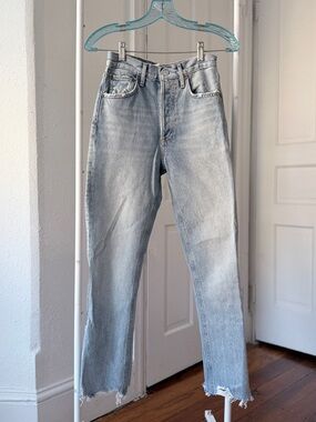 Agolde Light Wash Cropped Ankle Jeans